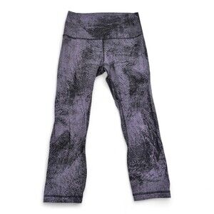 Lululemon High-Rise Printed Leggings Size 6 Purple/Black